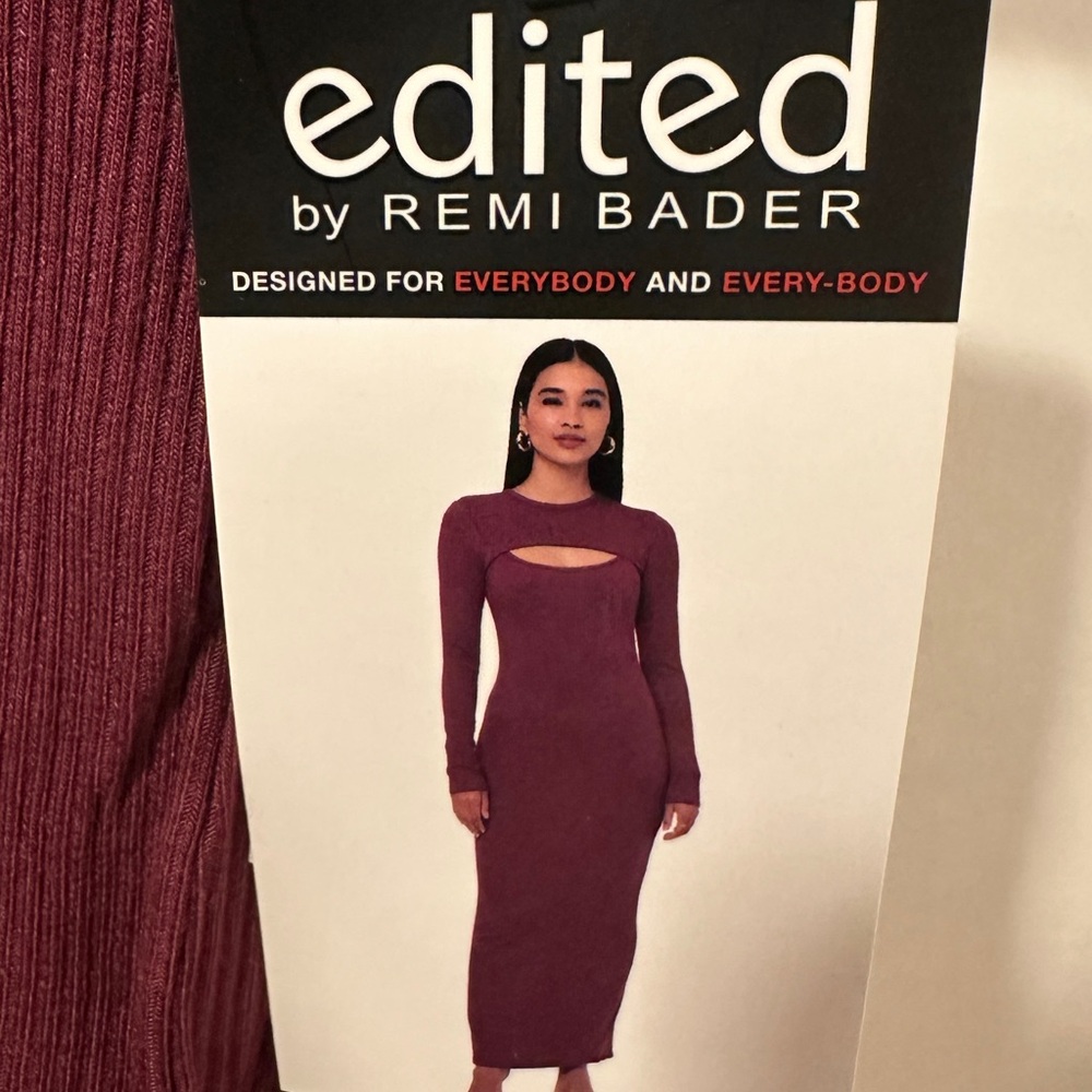 Chic Long Sleeve Burgundy Maxi Dress